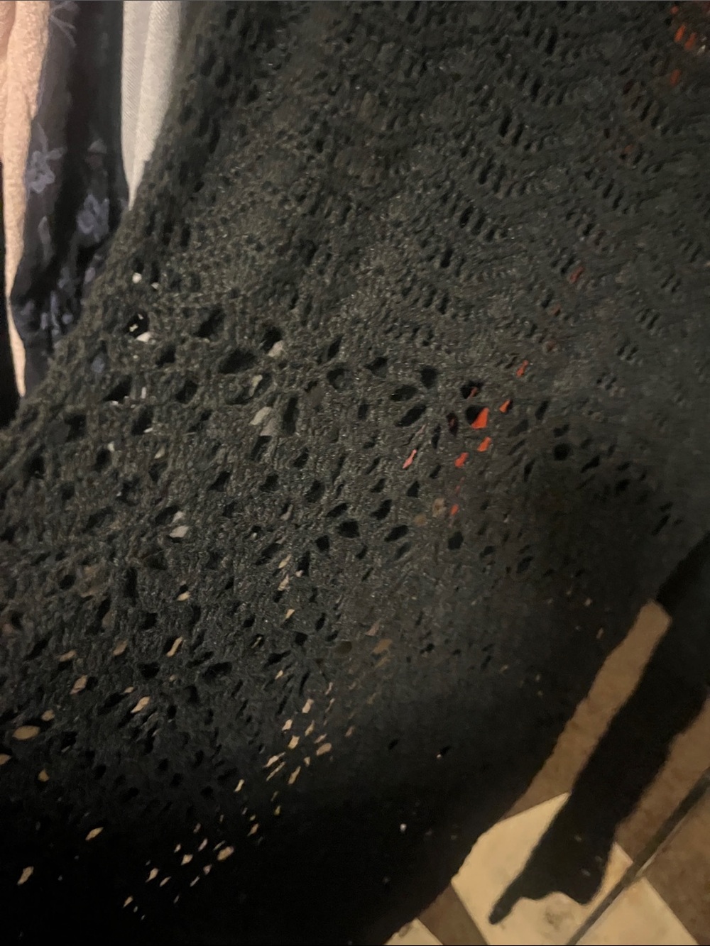 52 Weekends Black Crochet Button-Front Cardigan - Picture 6 of 8